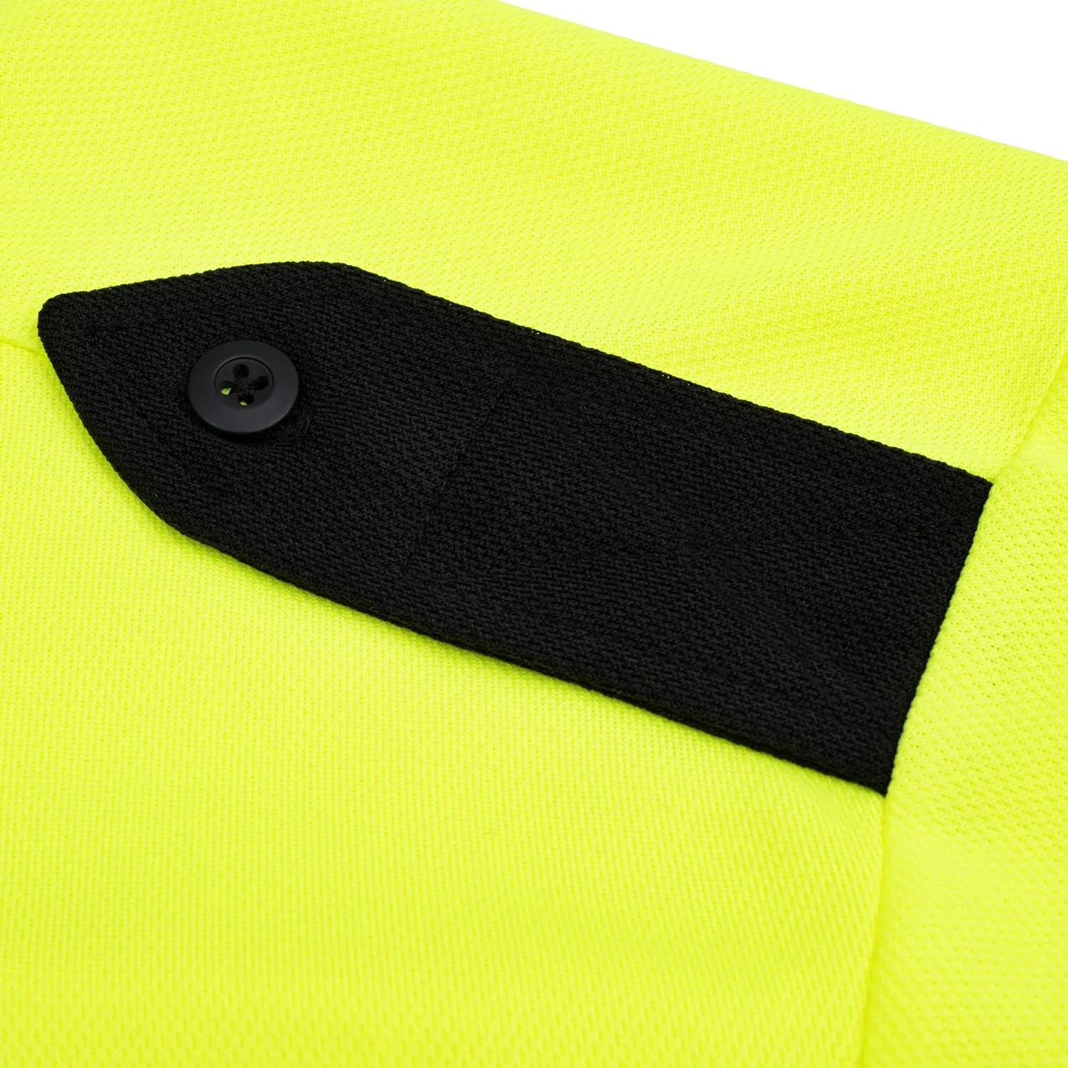 Hi Vis Two Tone Polo w/ Reflective and Zipper Pocket