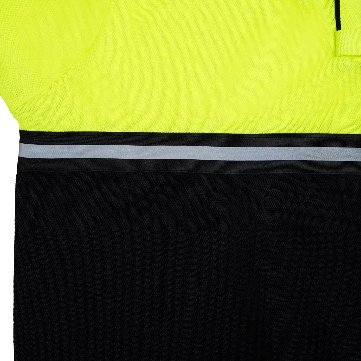 Hi Vis Two Tone Polo w/ Reflective and Zipper Pocket