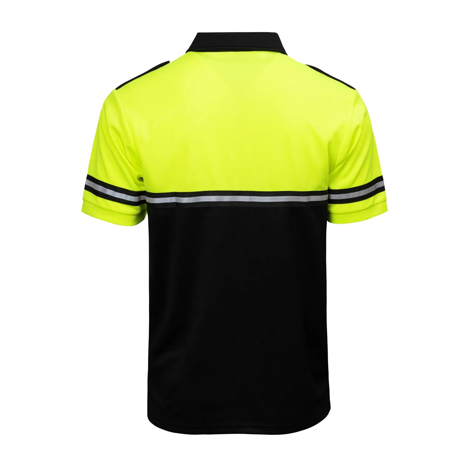 Hi Vis Two Tone Polo w/ Reflective and Zipper Pocket