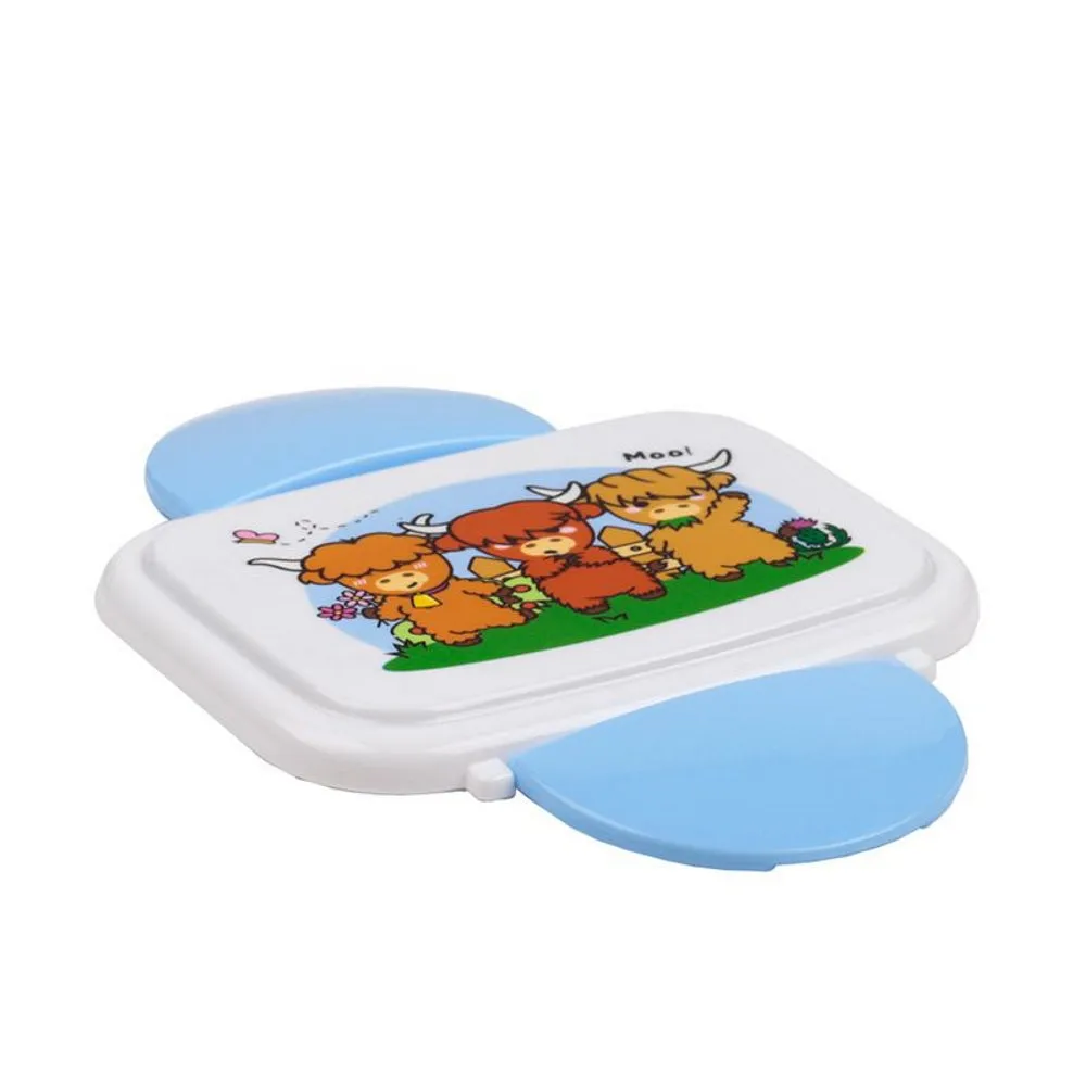 Highland Cow Clip Lock Stacked Bento Lunch Box