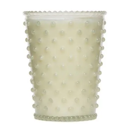 Hobnail Candle - White Flower #42