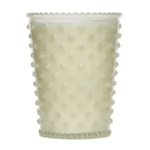 Hobnail Candle - White Flower #42