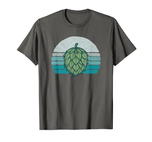 Hops Lover Vintage Beer Graphic Dark Sunset Hop Illustration T-Shirt