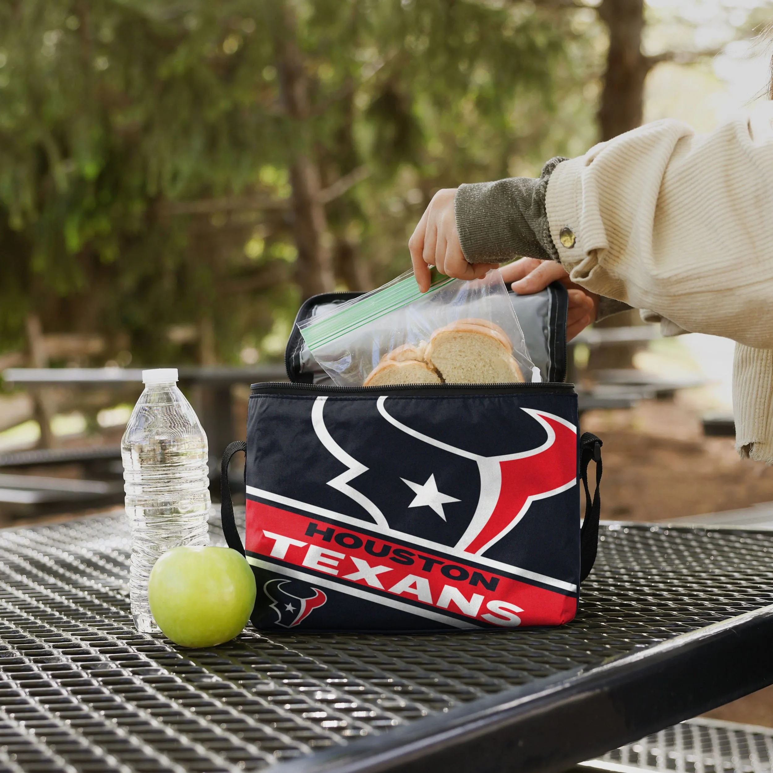 Houston Texans Big Logo Stripe 6 Pack Cooler
