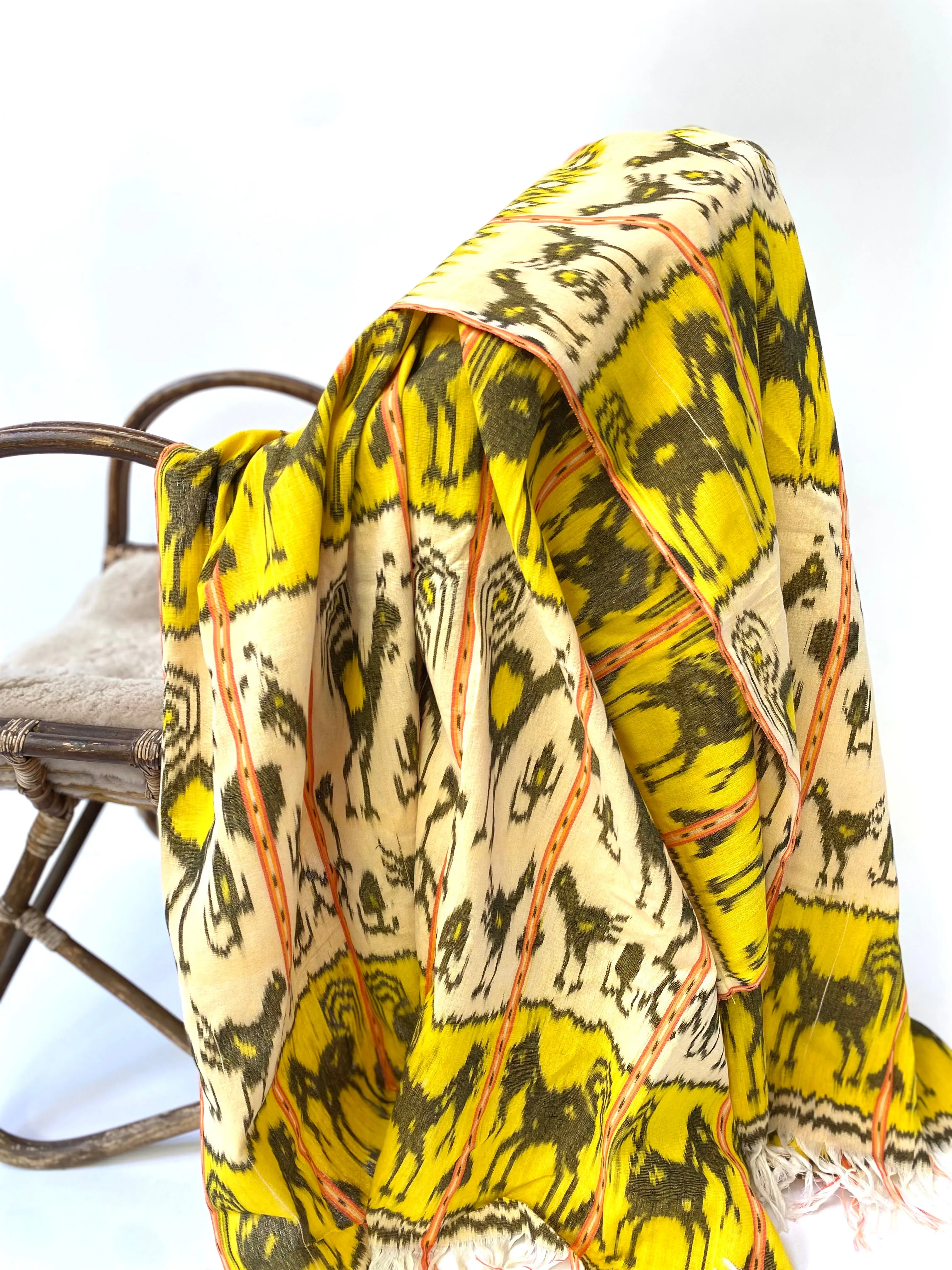 IKAT BLANKET - BRIGHT YELLOW