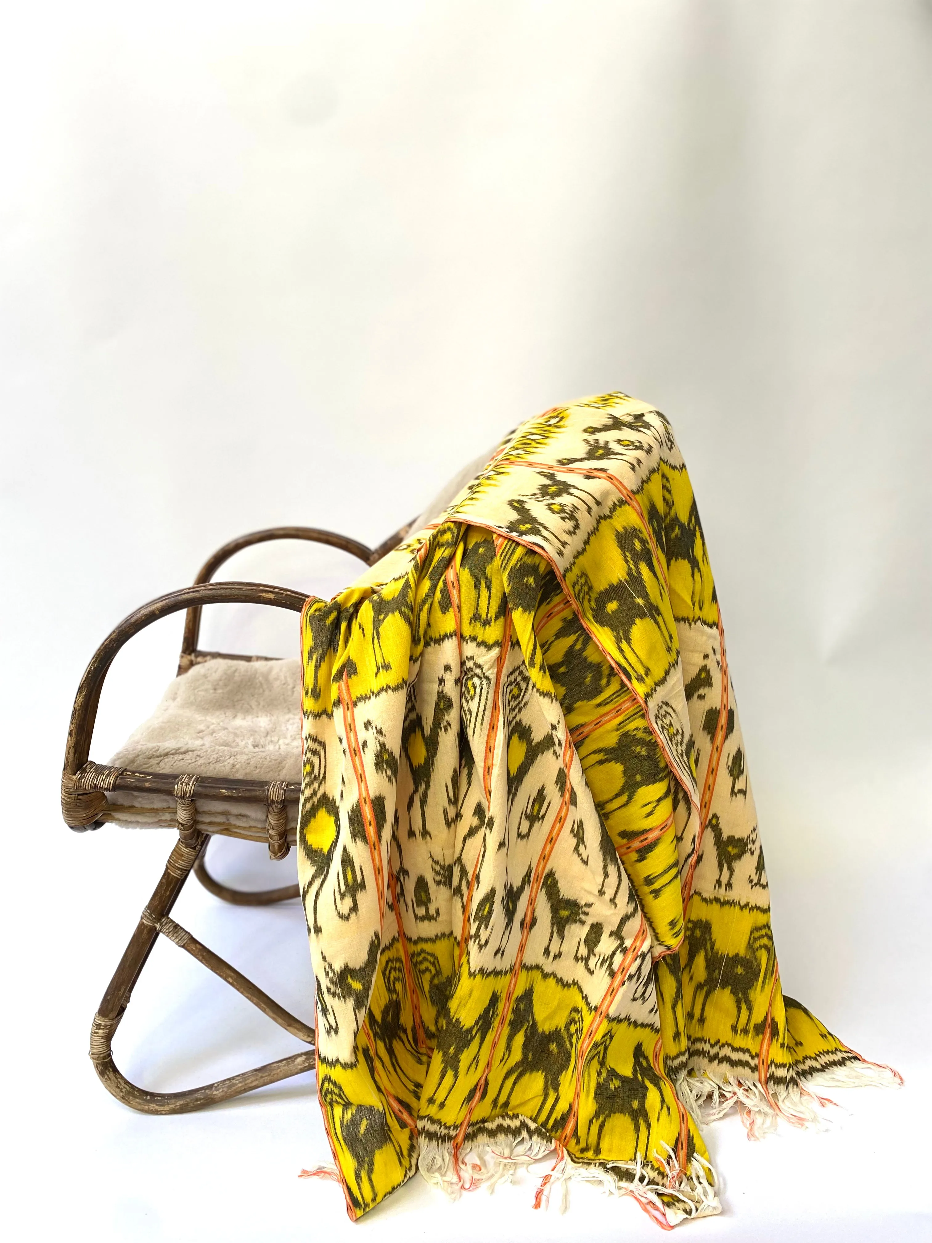 IKAT BLANKET - BRIGHT YELLOW