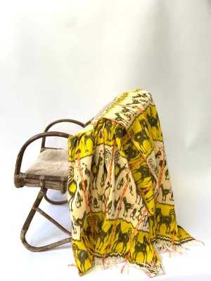 IKAT BLANKET - BRIGHT YELLOW