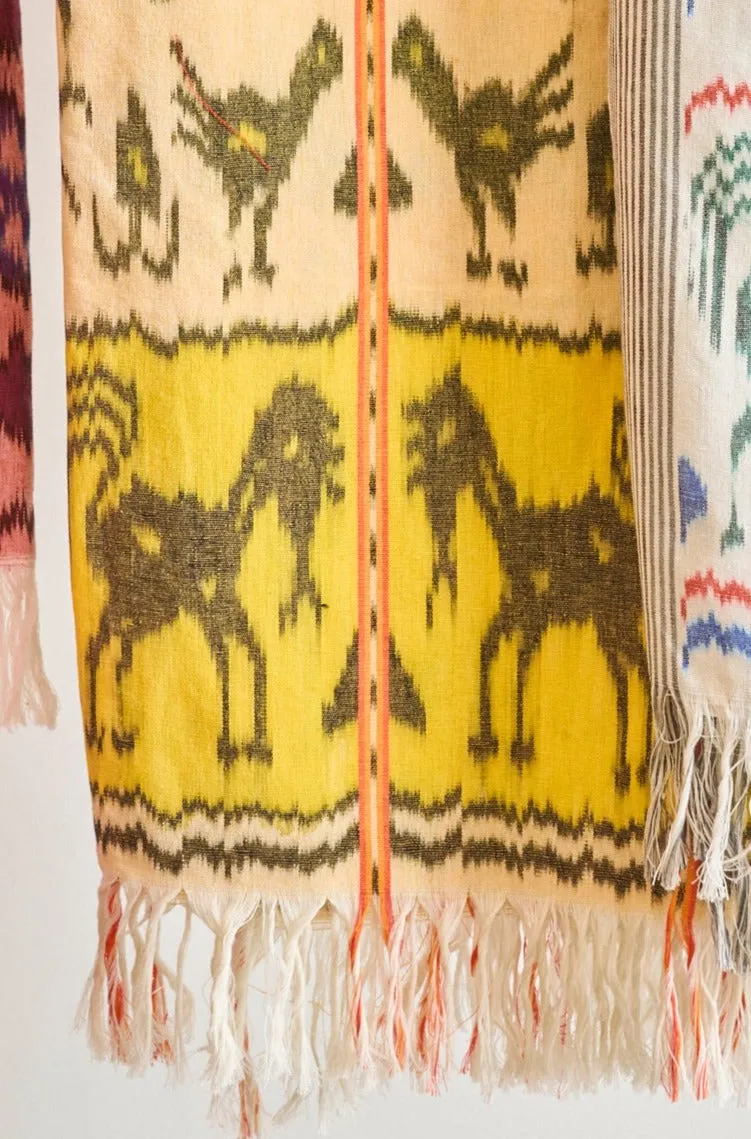 IKAT BLANKET - BRIGHT YELLOW