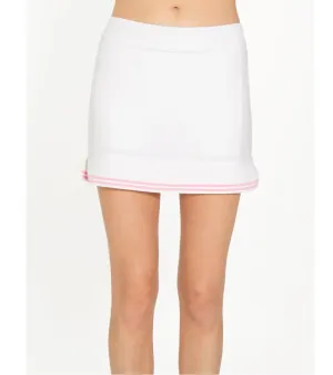 Inphorm Plumeria Straight Golf Skirt 15" White