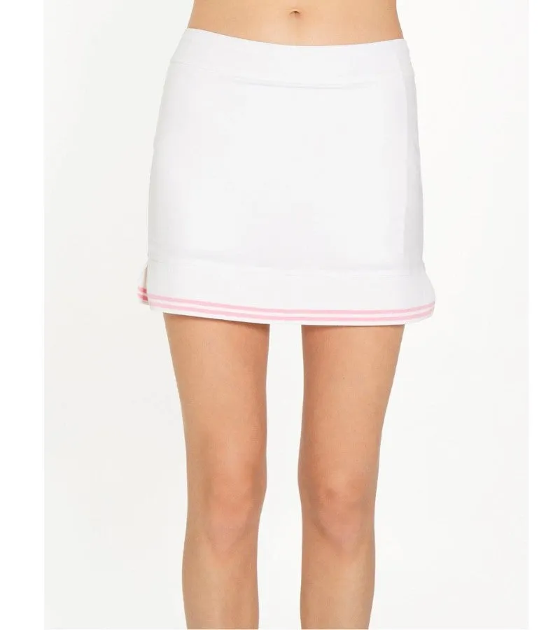Inphorm Plumeria Straight Golf Skirt 15" White