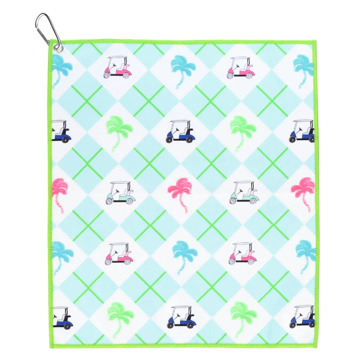 Island Green Golf Towel with Carabiner
