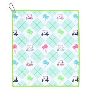 Island Green Golf Towel with Carabiner