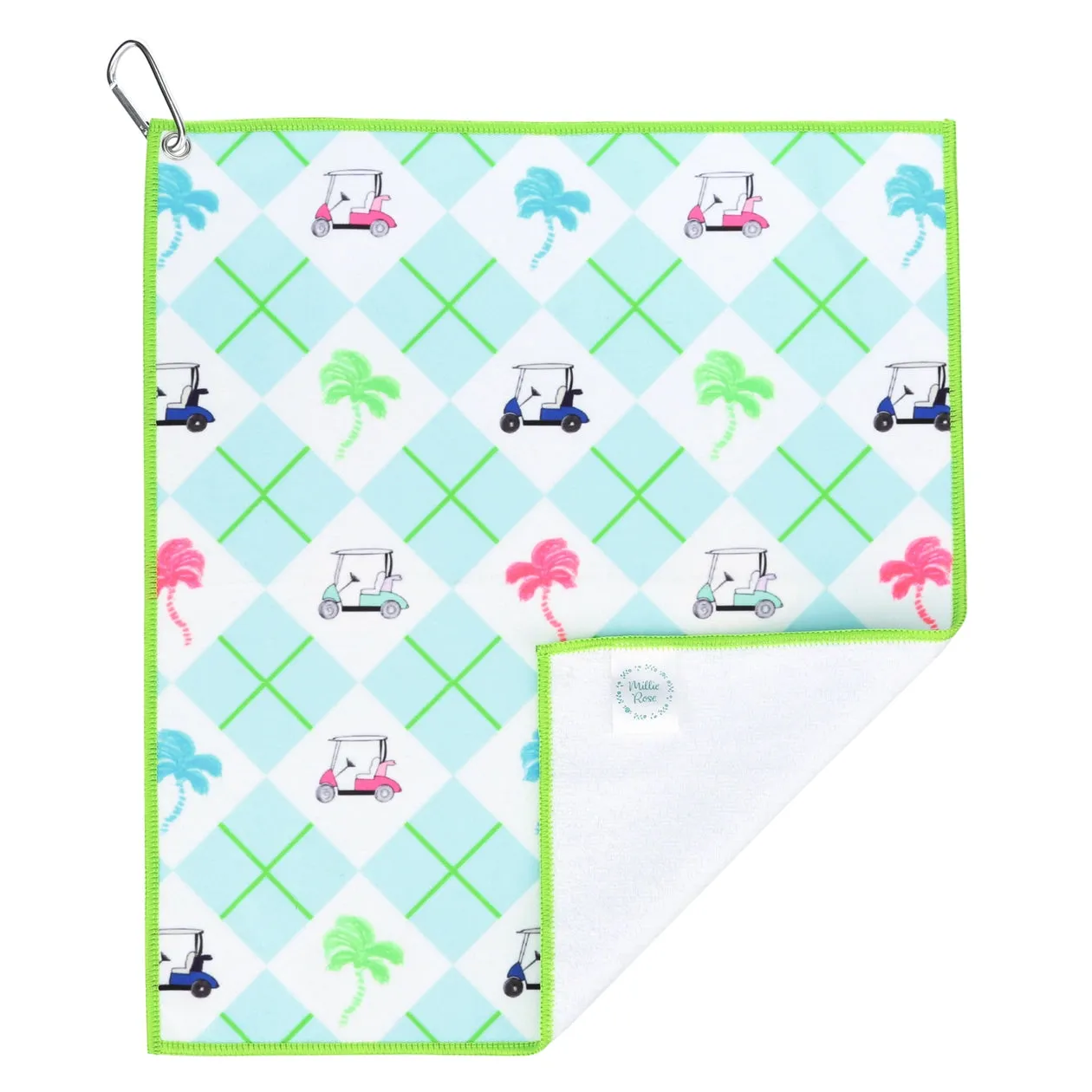 Island Green Golf Towel with Carabiner