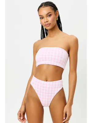 Jenna Gingham Top in Pink Picnic
