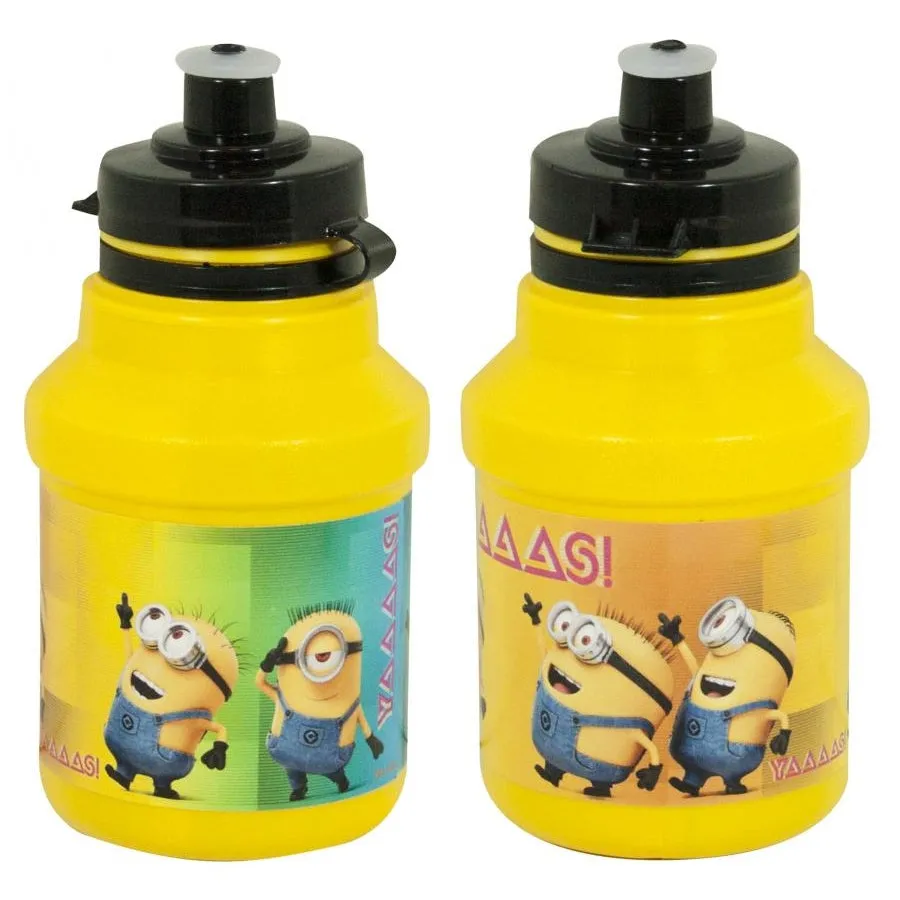 Kids Cycling Bottle Minions 350ml Yellow with Holder