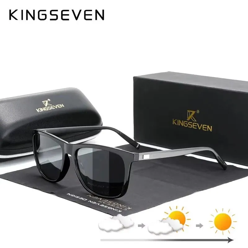 KINGSEVEN Polarized Photochromic Sunglasses for Men