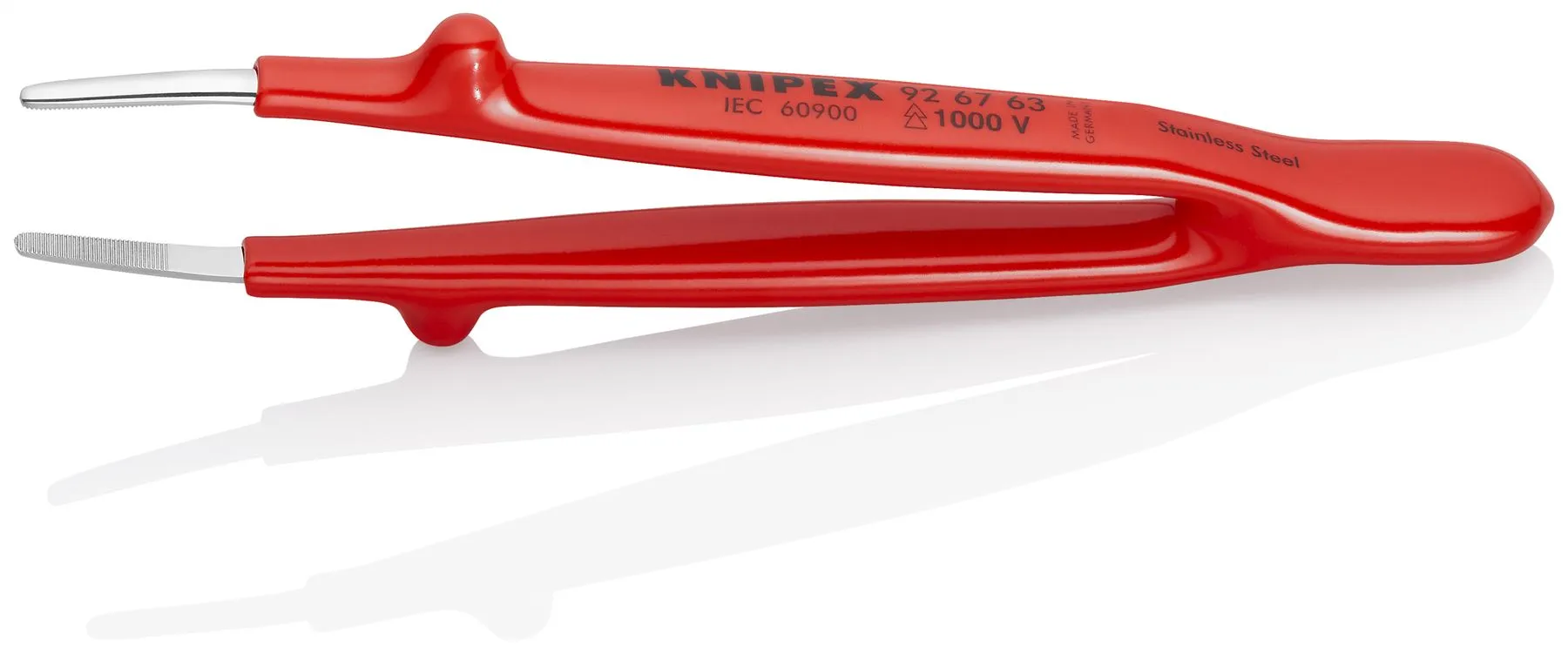 KNIPEX Universal Tweezers 1000V Insulated 145mm Blunt Tip Stainless Steel 92 67 63