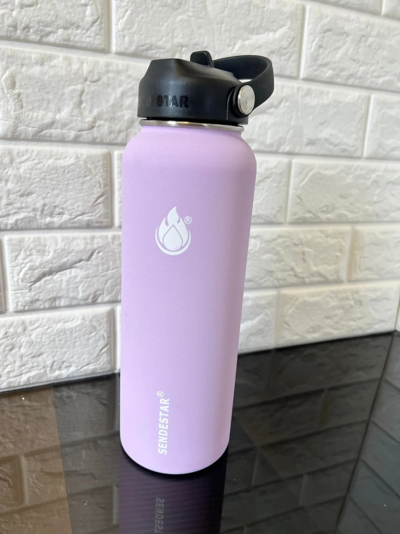Large Sendestar Stainless Double Wall Vac Insulated Bottle Lilac Colour
