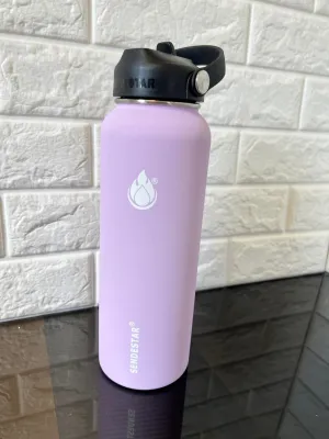 Large Sendestar Stainless Double Wall Vac Insulated Bottle Lilac Colour