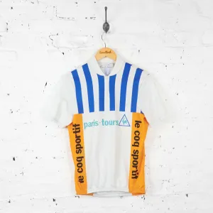Le Coq Sportif Paris Tours Cycling Top Jersey - White - L