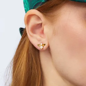Lele Sadoughi Crystal Honeybee Stud Earrings