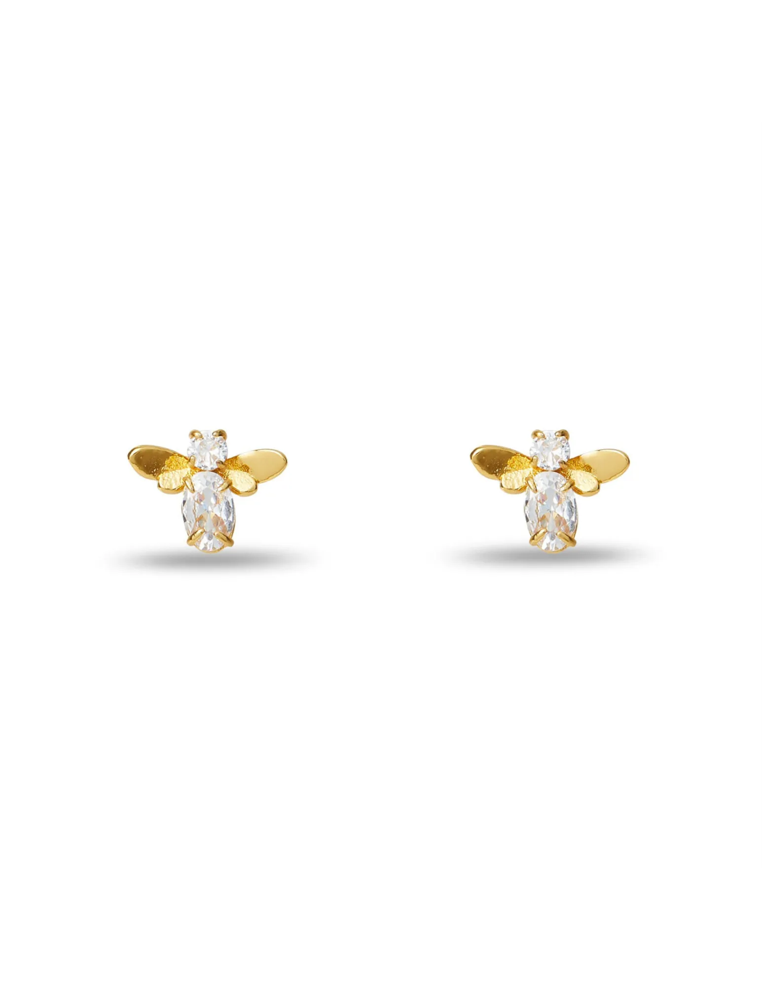 Lele Sadoughi Crystal Honeybee Stud Earrings