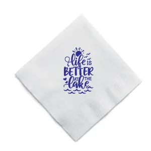 Life Is Better at the Lake Cocktail Napkins