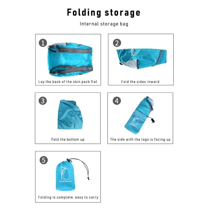 Lightweight Packable Backpack Foldable Ultralight Outdoor Folding Backpack Travel Daypack Bag Sports Hiking Daypack Men Women