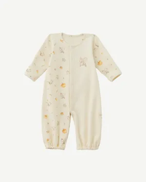 Long-sleeve Convertible Romper - Squirrel Print