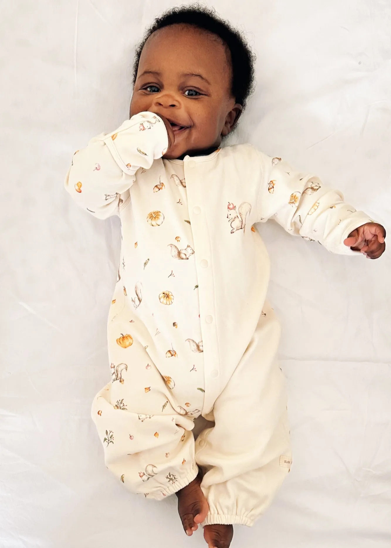 Long-sleeve Convertible Romper - Squirrel Print