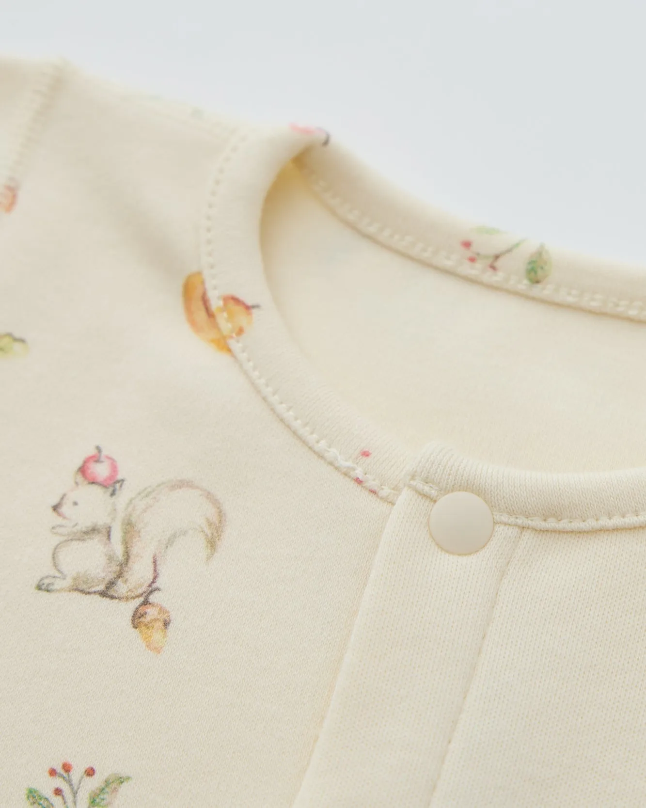 Long-sleeve Convertible Romper - Squirrel Print
