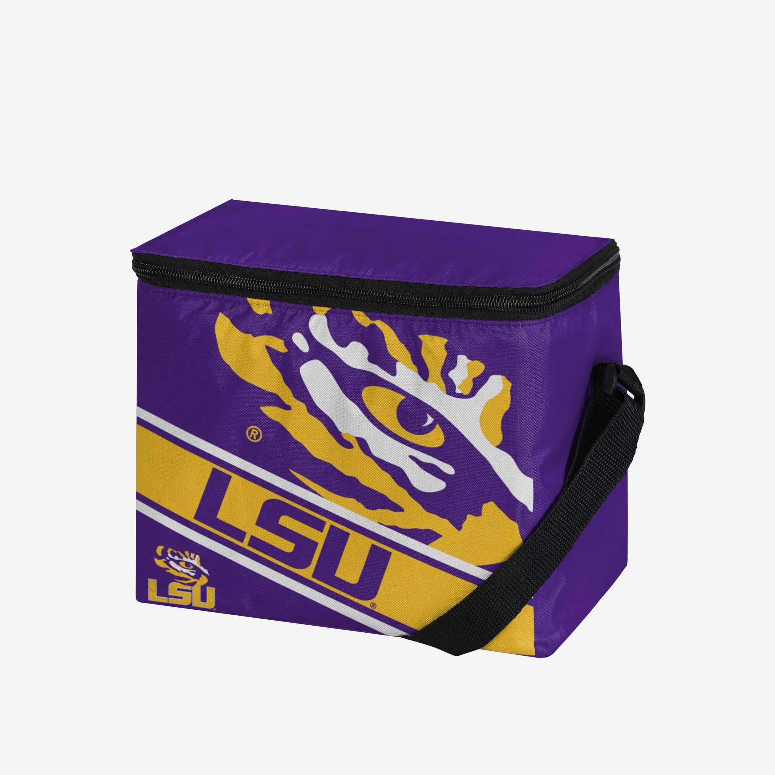 LSU Tigers Big Logo Stripe 6 Pack Cooler