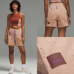Lululemon Multi-Pocket Cargo High-Rise Hiking Short 5&quot;Pink Clay! EUC
