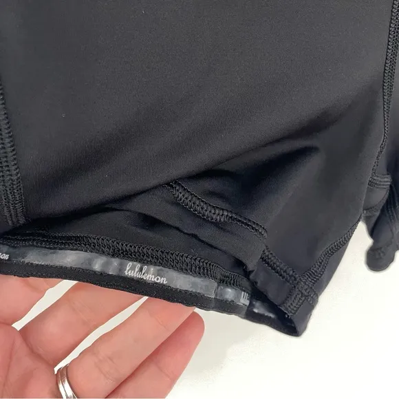 Lululemon Pace Rival Skirt Skort Tall Size 6 4-way Stretch Black Tennis Run. 22