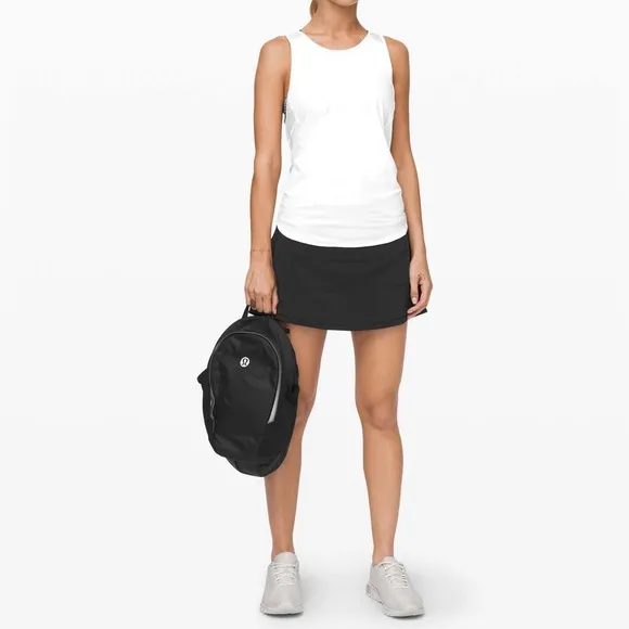 Lululemon Pace Rival Skirt Skort Tall Size 6 4-way Stretch Black Tennis Run. 22