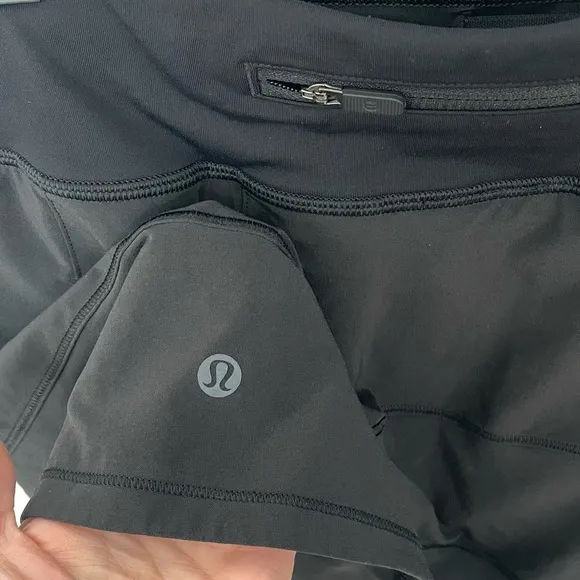 Lululemon Pace Rival Skirt Skort Tall Size 6 4-way Stretch Black Tennis Run. 22