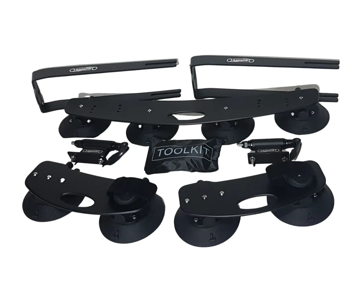 LXB1 RASSINE DOUBLE SUCTION CUP BIKE RACK, ROOF RACK WITH SPARE WHEEL HOLDER