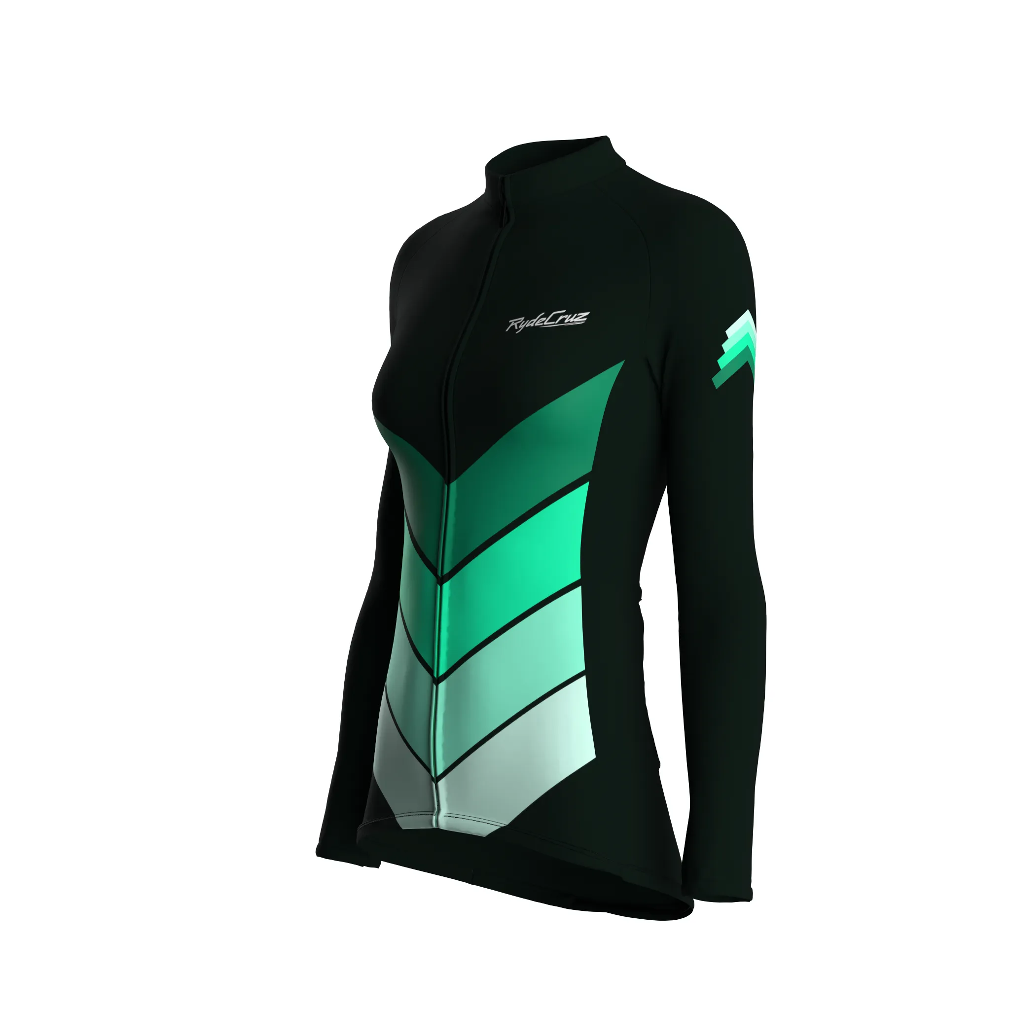 Mecha Shell | Dark Green Female Long Sleeves Jersey