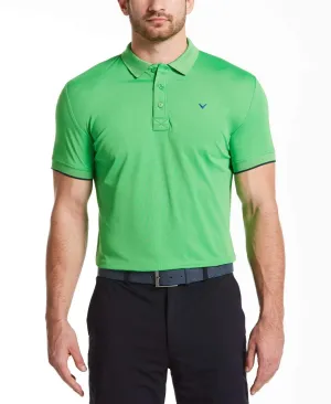 Mens Callaway X Solid Contrast Rib Polo