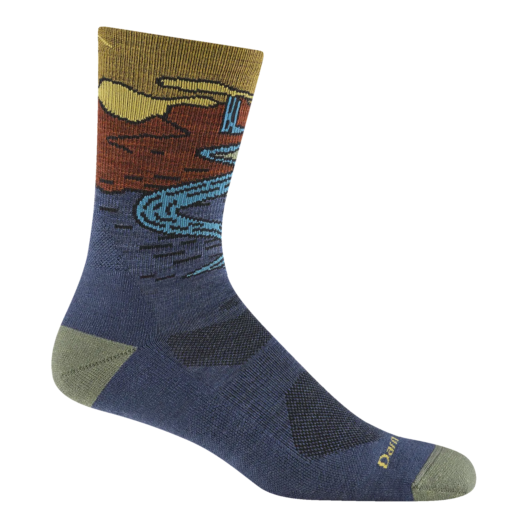 Men's Chasing Waterfalls Micro Crew Lightweight with Cushion Hiking Sock