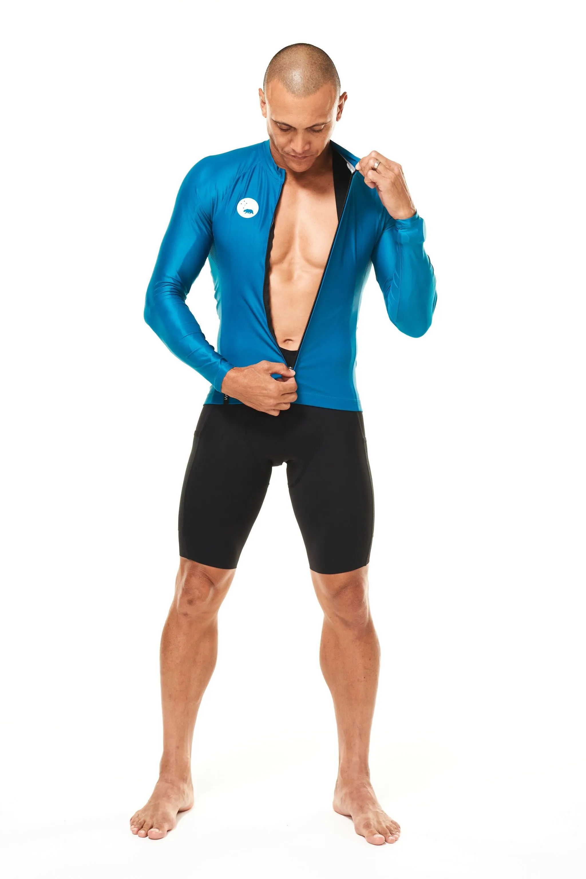 Men's Lightweight Long Sleeve Cycling Jersey - Jade