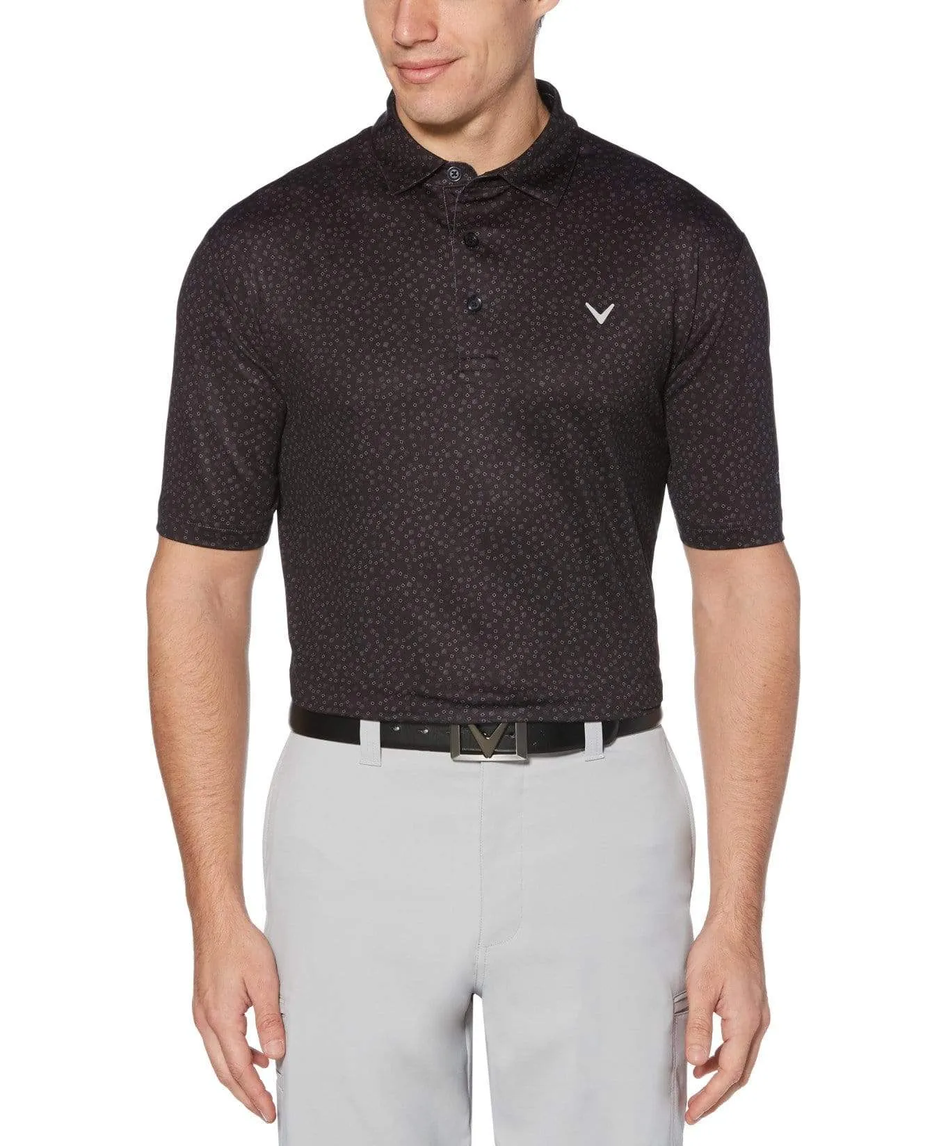 Mens Scramble Print Polo