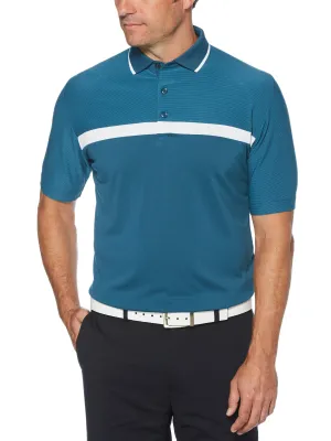 Mens Swing Tech™ Fine Line Color Block Polo