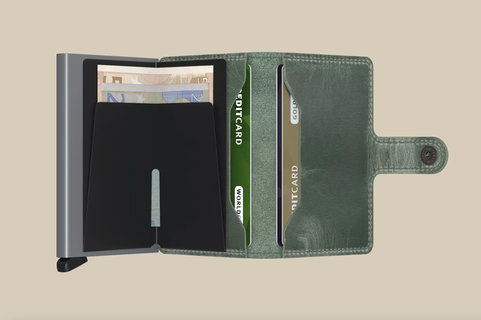 Miniwallet in Vintage Sage