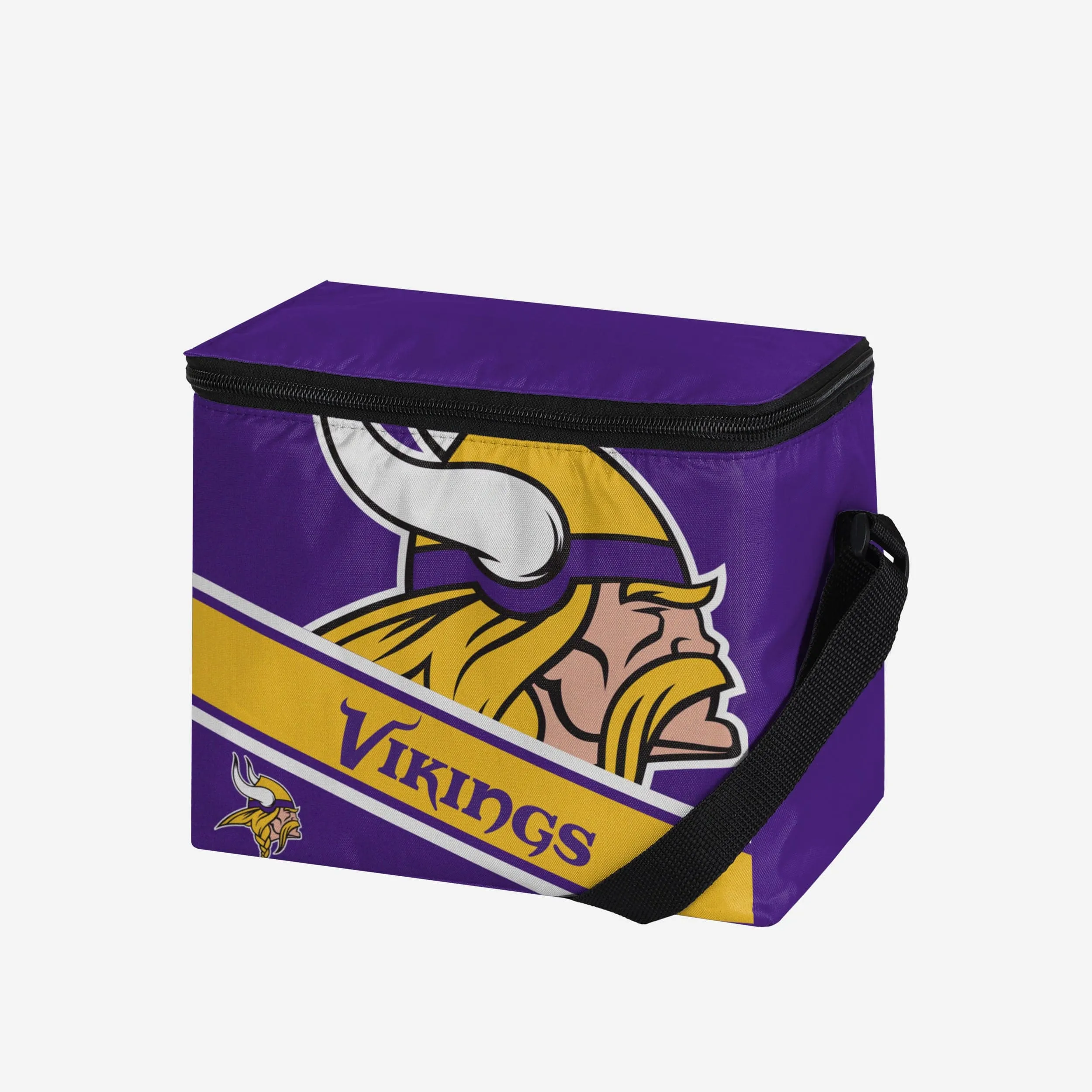 Minnesota Vikings Exclusive Big Logo Stripe 6 Pack Cooler