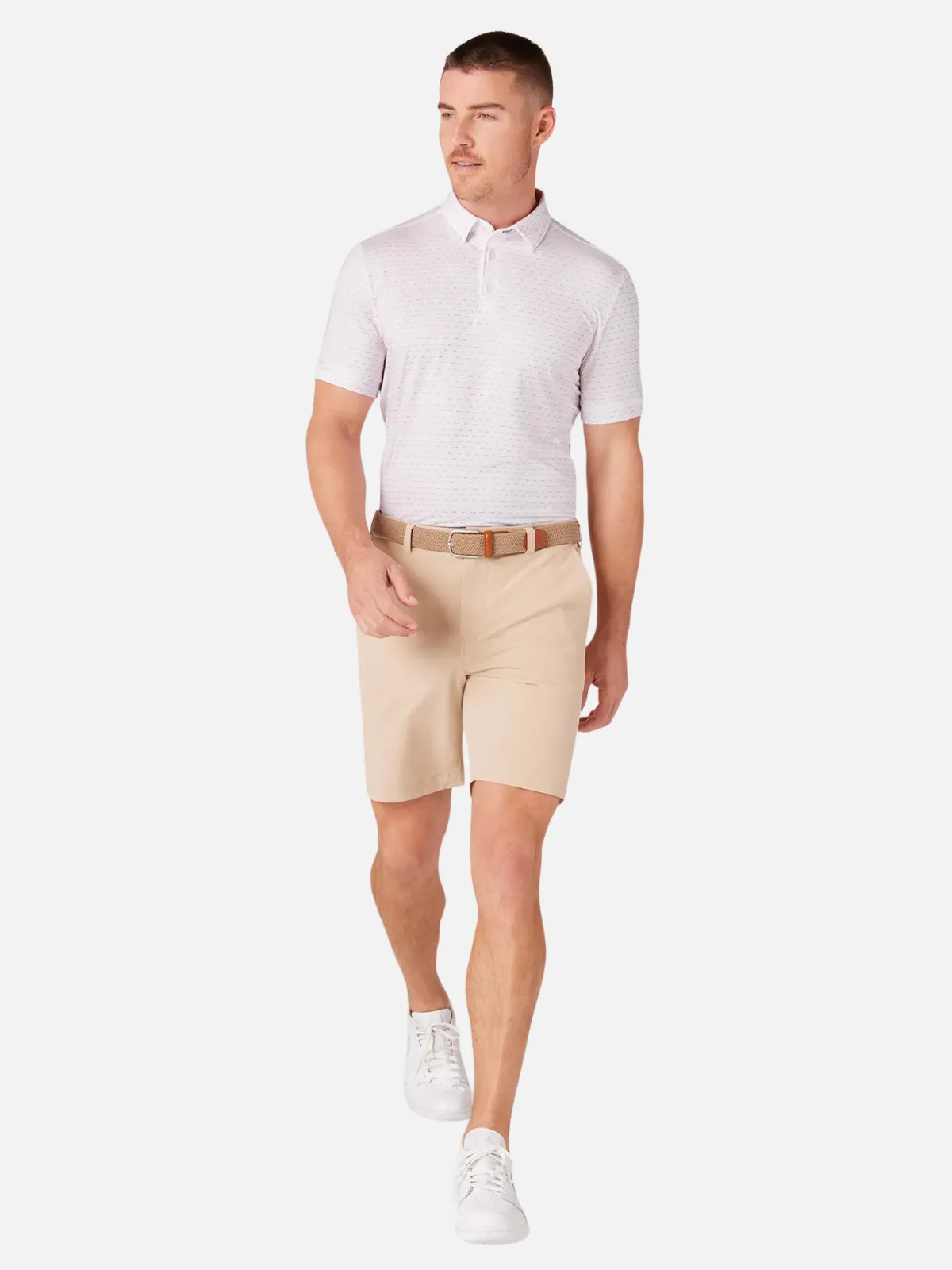 Mizzen   Main Versa SS Polo - True Pink Triple Dot