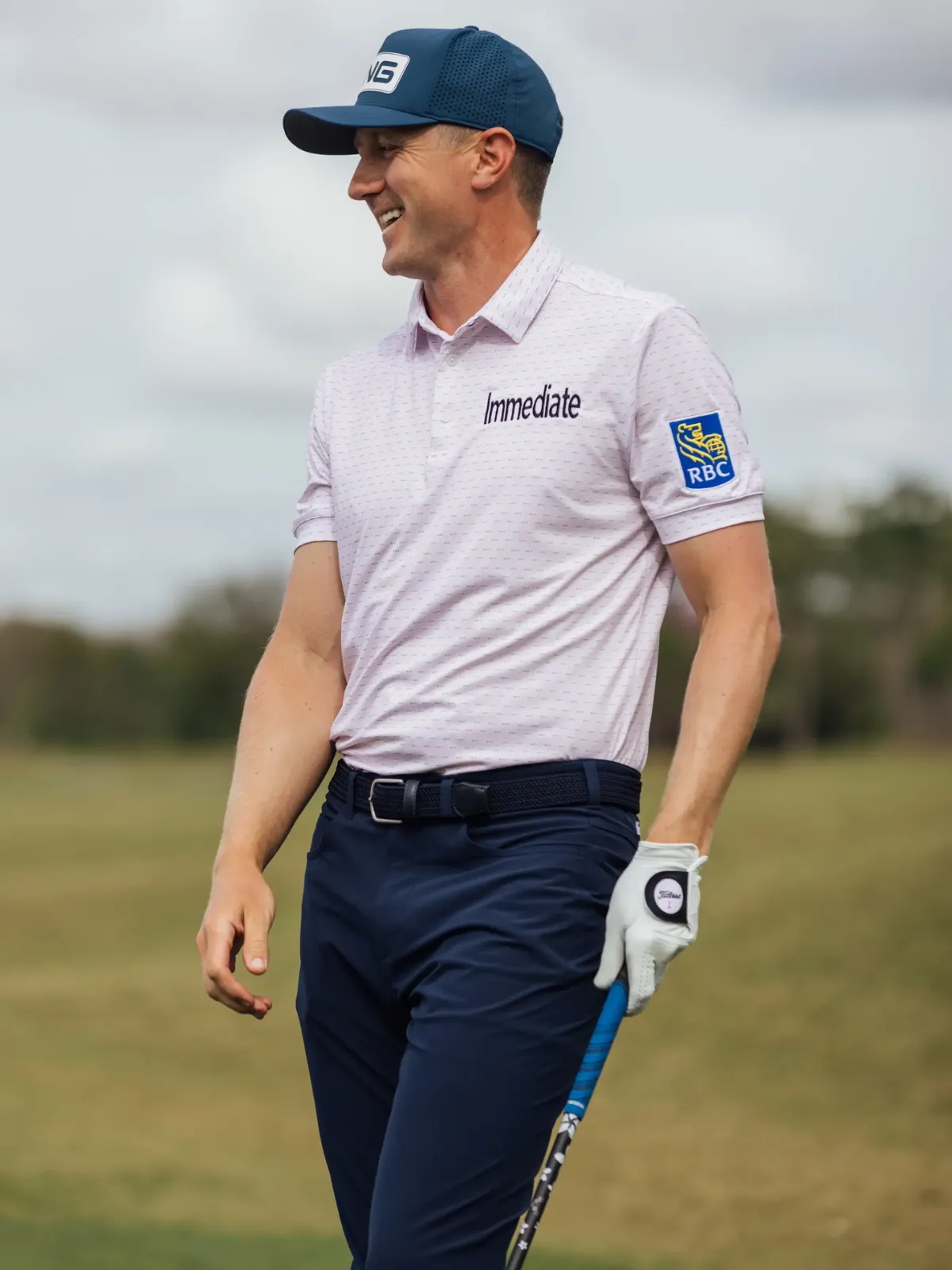 Mizzen   Main Versa SS Polo - True Pink Triple Dot