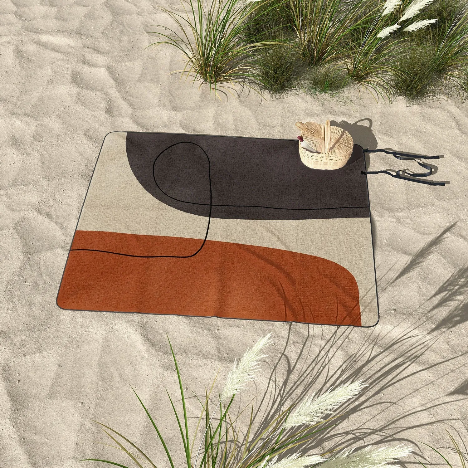 Modern Abstract Shapes II Picnic Blanket