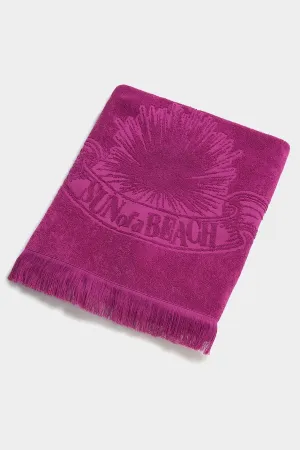 Monochrome Beach Towel in Just Cherry
