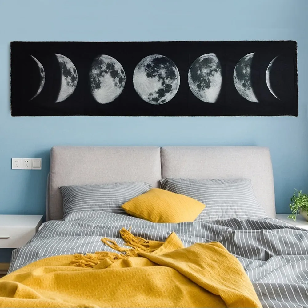 Moon Phase Tapestry Wall Hanging, Wall Art Decorations for Living room Bedroom Black and White Wall Art Tapestry Dorm Decor